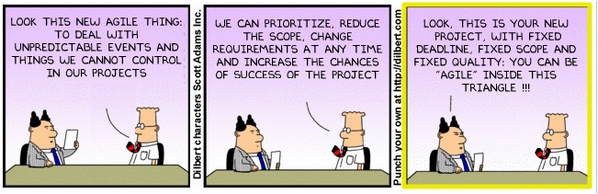 Dilbert about agile work